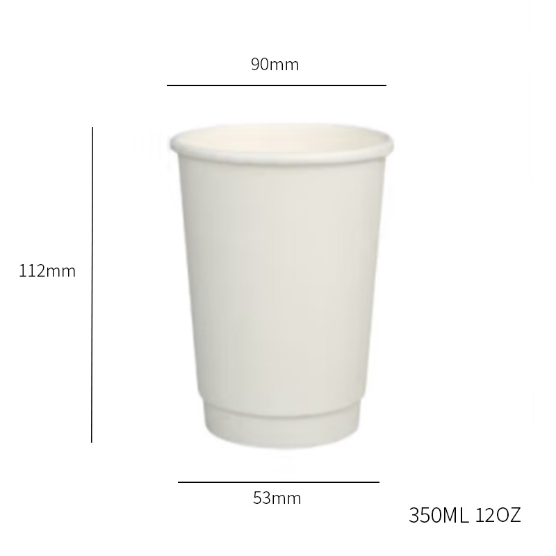 Vaso de papel de doble pared de 12 onzas