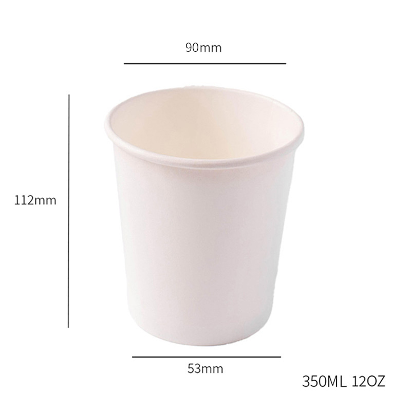 Vaso de papel de pared simple de 12 oz