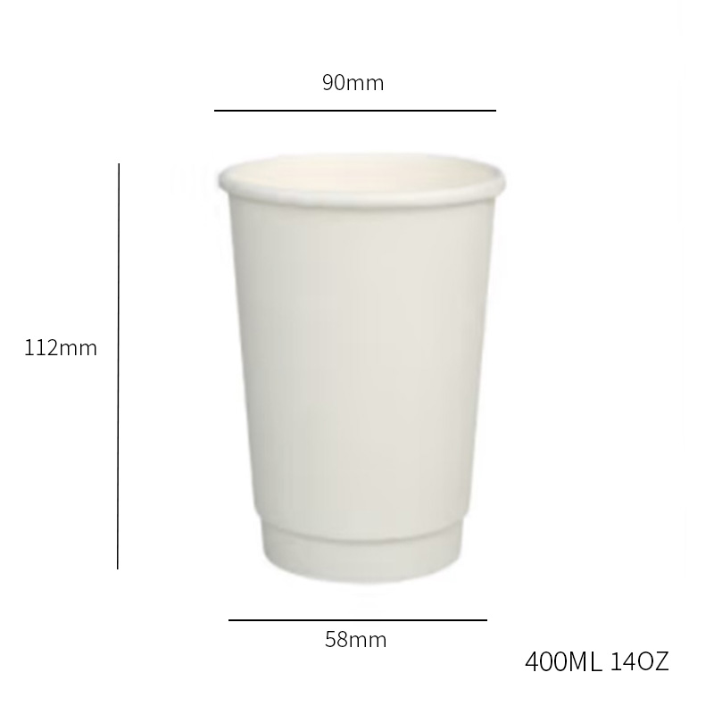 Vaso de papel de doble pared de 14 oz